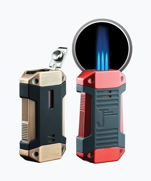 Galleon Triple Flame Torch Lighter | Large Gauge Punch with Fuel Window
