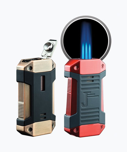Galleon Triple Flame Torch Lighter | Large Gauge Punch with Fuel Window